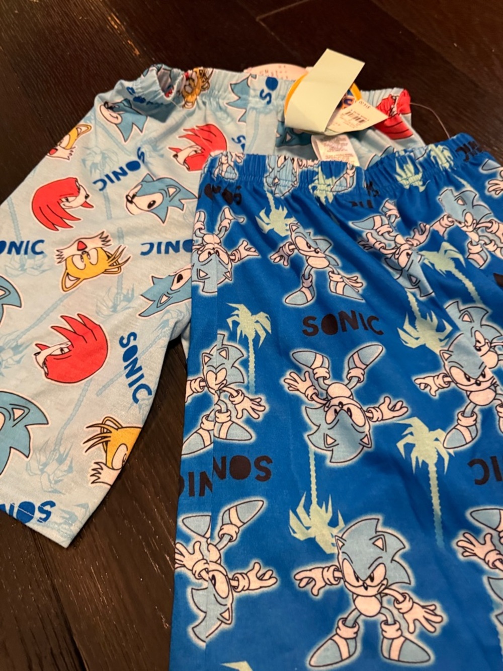 Sonic the Hedgehog Kids Pajama Pants - Blue and Light Blue 6/7